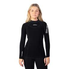 Gul Womens Evotherm Теплый Rashguard С Длинным Рукавом - Черный