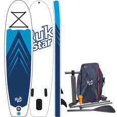 Ruk Rukstar 10'8 Inflatable Sup Paddle Board Package - Белый / Синий